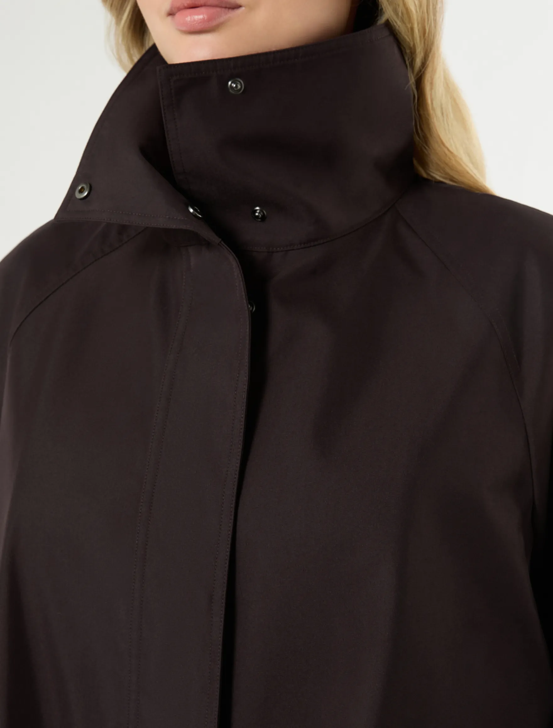 Impermeabile in twill antigoccia - MARRONE