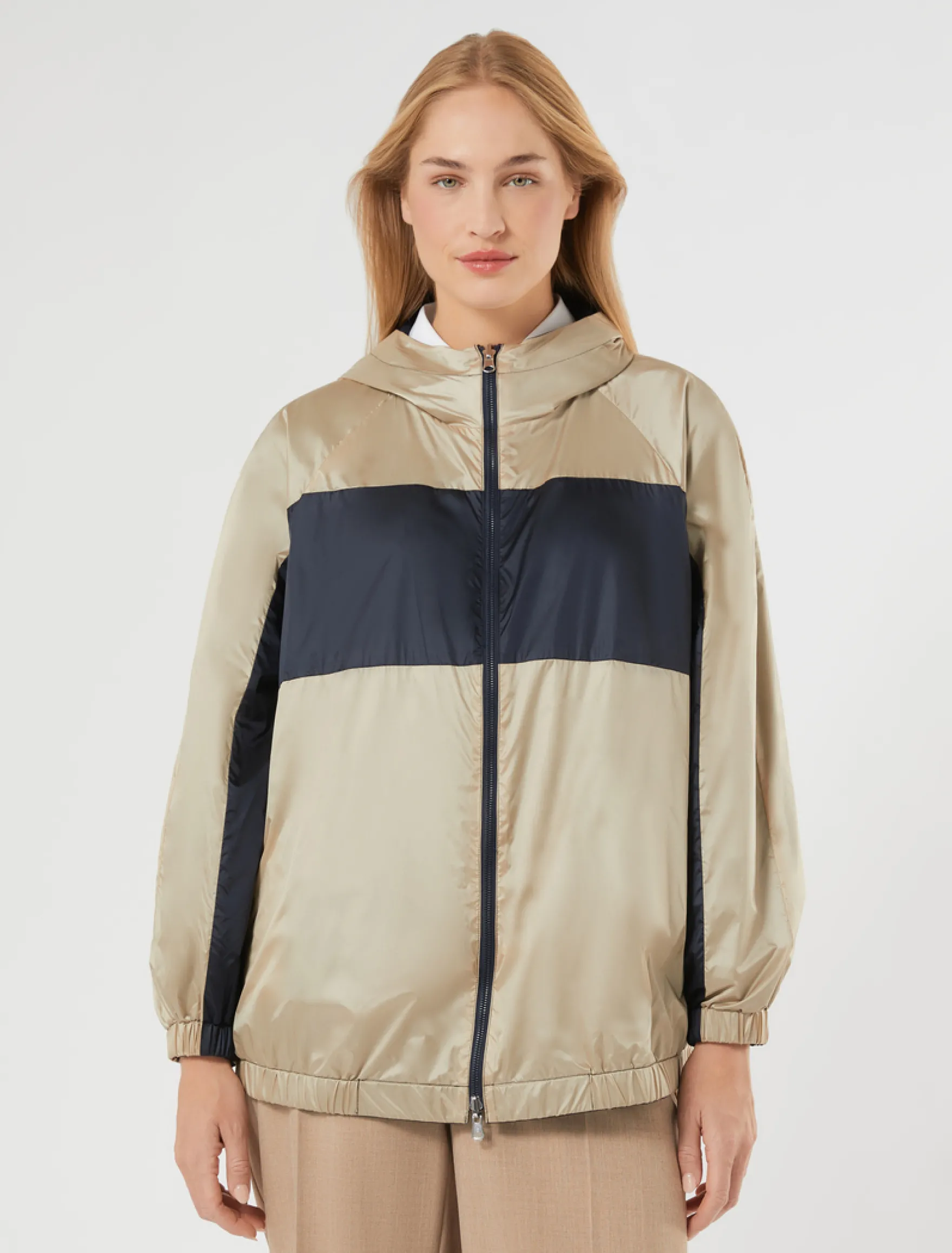 Impermeabile reversibile in nylon - BLU NOTTE