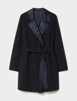 Impermeabile reversibile in taffetà - BLU NOTTE