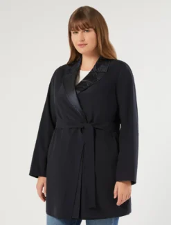 Impermeabile reversibile in taffetà - BLU NOTTE