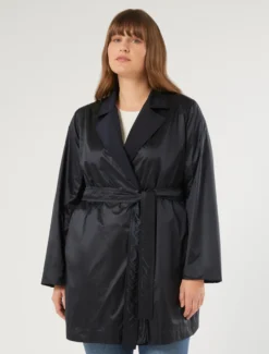 Impermeabile reversibile in taffetà - BLU NOTTE