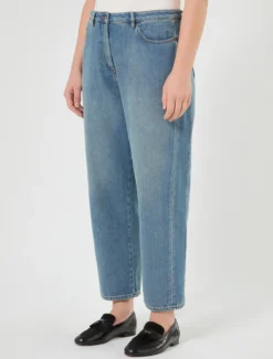 Jeans barrel in cotone tencel - BLUE JEANS