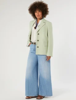 Jeans dritti in denim stretch - BLU NOTTE