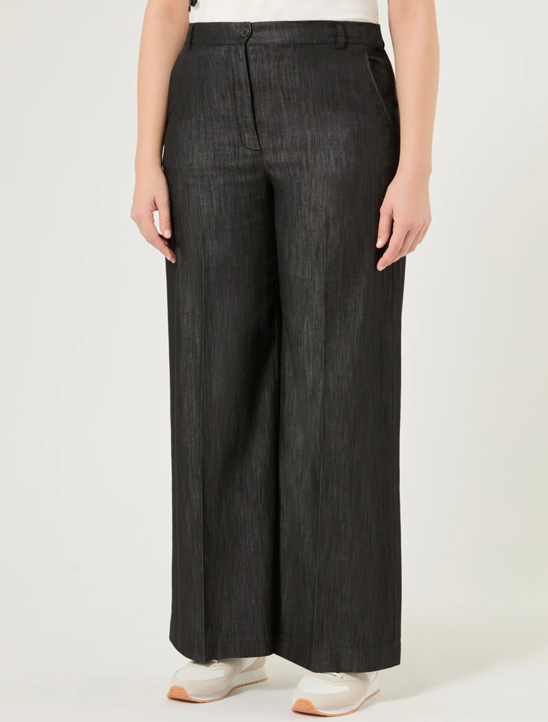 Jeans in denim di cotone - BLU NOTTE