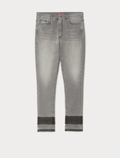 Jeans in denim di cotone - NERO