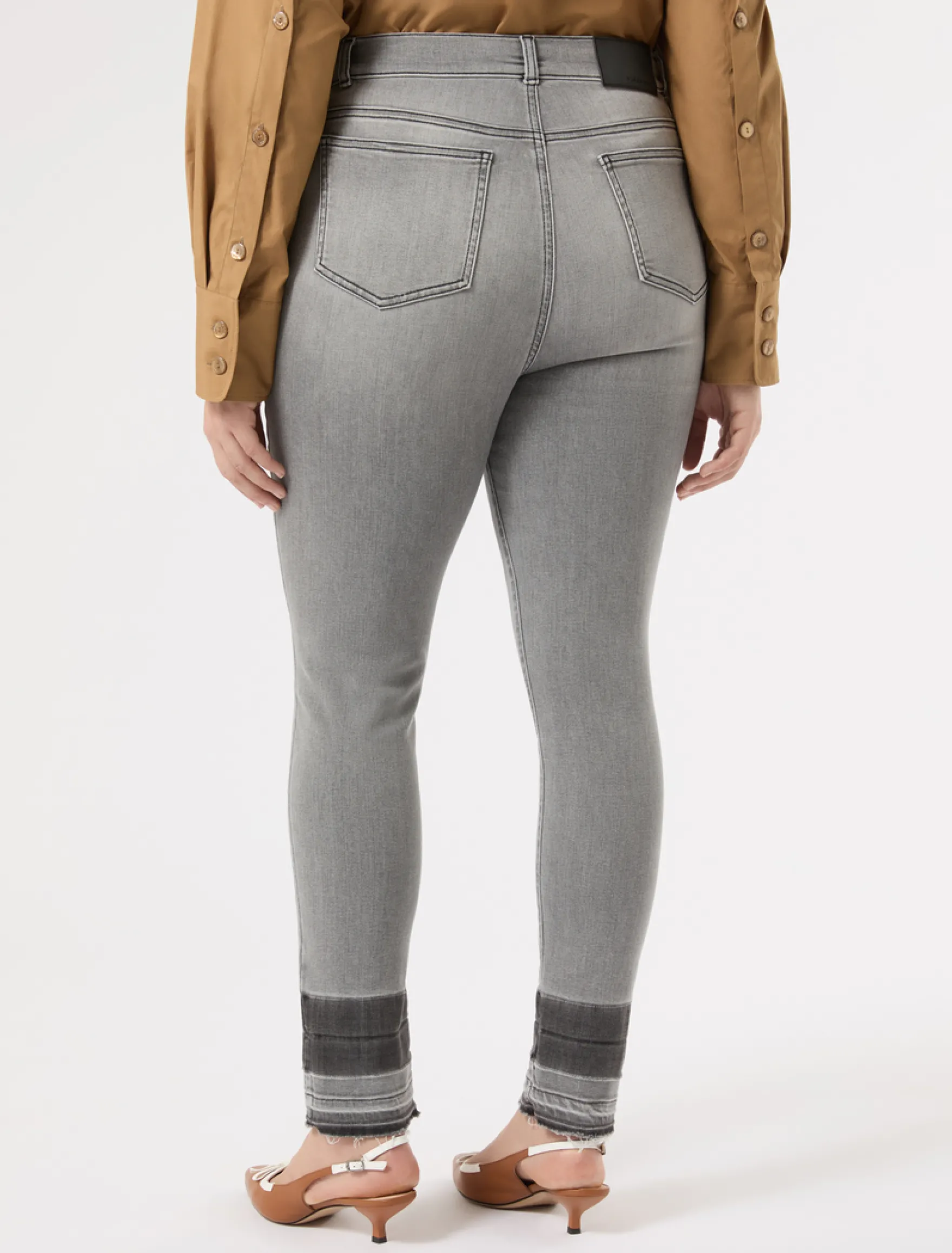 Jeans in denim di cotone - NERO