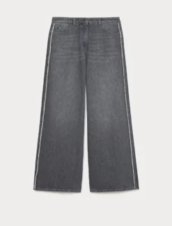 Jeans in denim di cotone tencel - GRIGIO SCURO