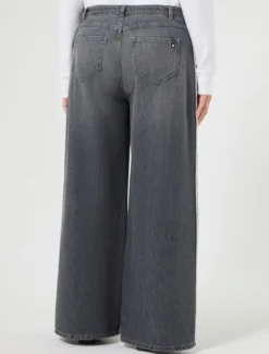 Jeans in denim di cotone tencel - GRIGIO SCURO