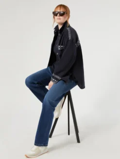 Jeans regular in denim di cotone - BLU