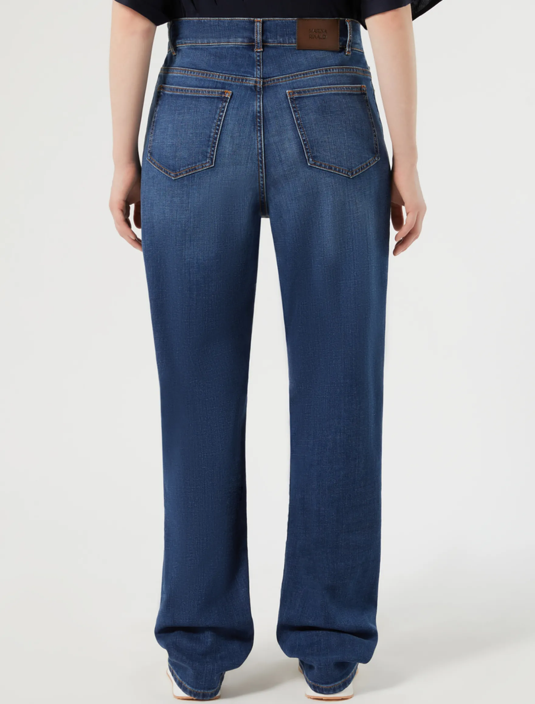 Jeans regular in denim di cotone - BLU
