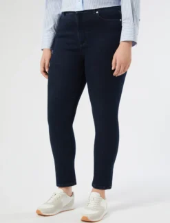 Jeans slim in denim di cotone - BLU