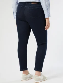 Jeans slim in denim di cotone - BLU