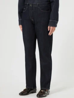 Jeans slim in denim di cotone - BLU NOTTE
