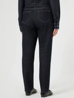 Jeans slim in denim di cotone - BLU NOTTE