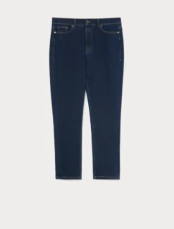 Jeans slim in denim di misto cotone - BLU NOTTE