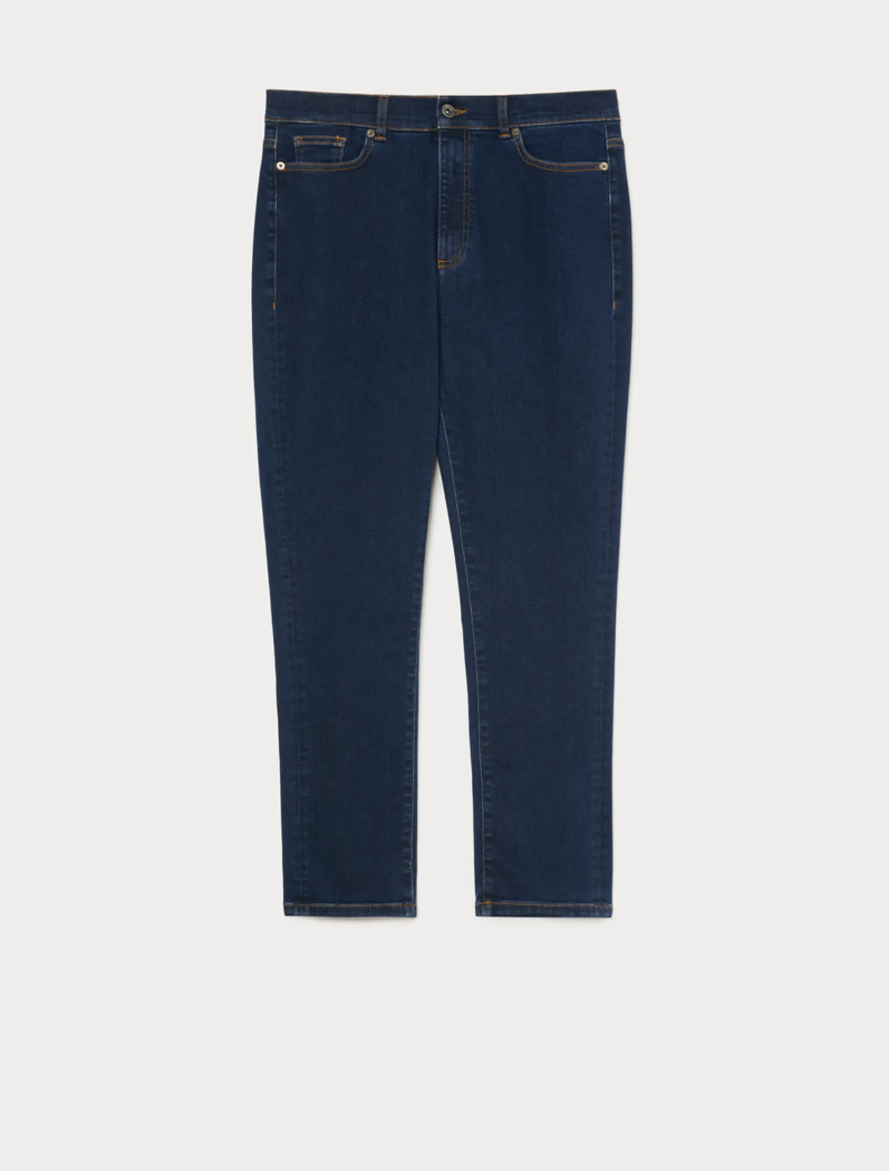 Jeans slim in denim di misto cotone - BLU NOTTE