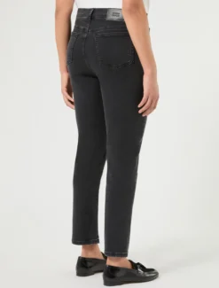 Jeans slim in denim di misto cotone - NERO