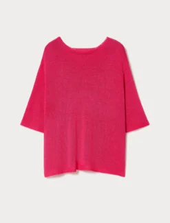 Maglia in cordonetto di lino - FUXIA