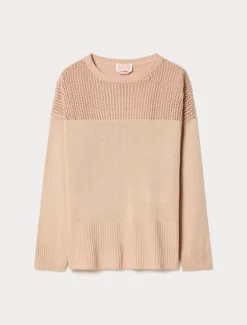 Maglia in cordonetto - ROSA ANTICO