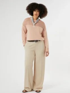 Maglia in cordonetto - ROSA ANTICO