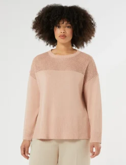 Maglia in cordonetto - ROSA ANTICO