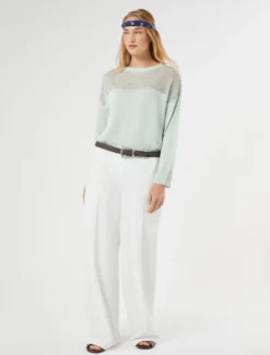Maglia in cordonetto - VERDE PASTELLO