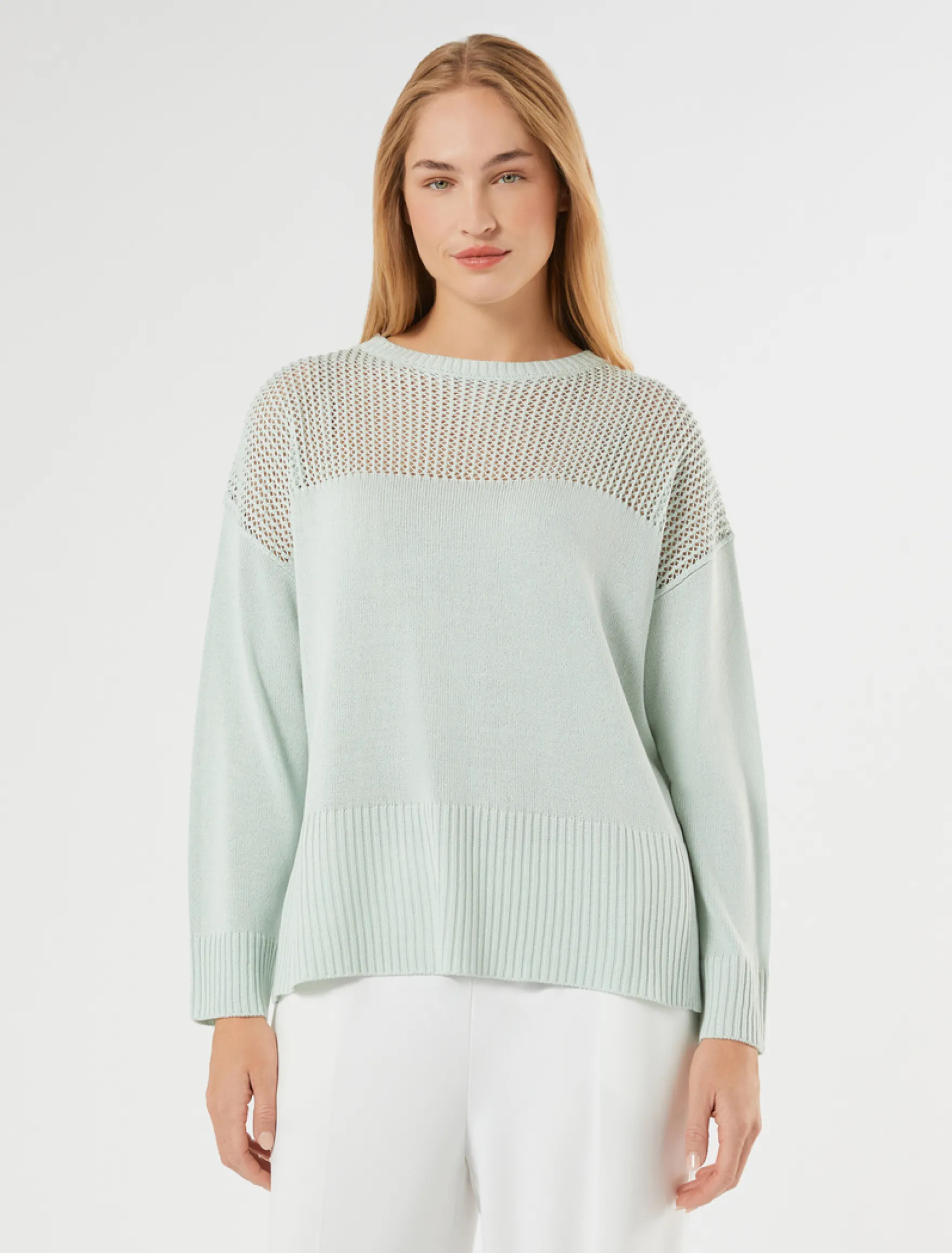 Maglia in cordonetto - VERDE PASTELLO