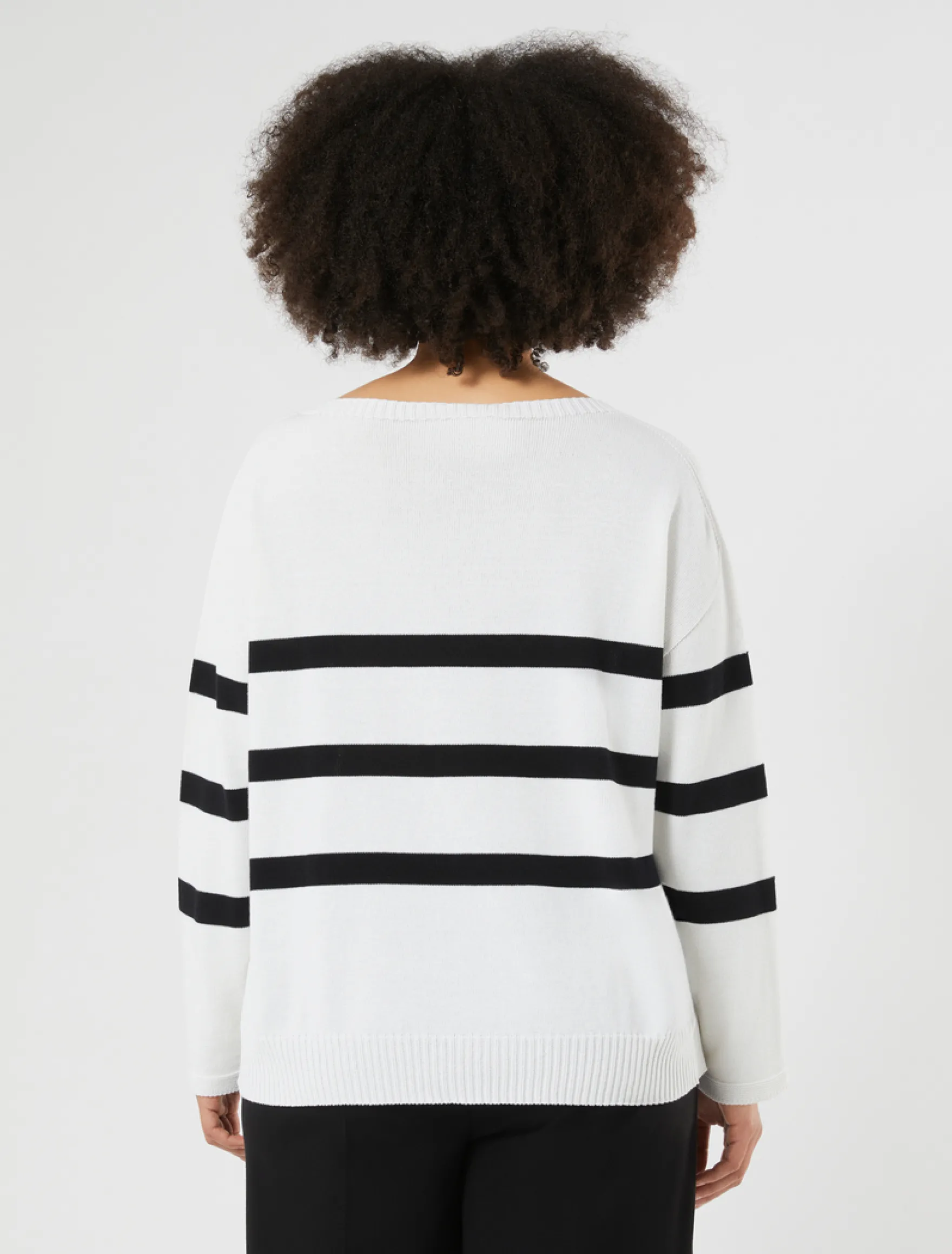 Maglia in cotone crêpe - BIANCO