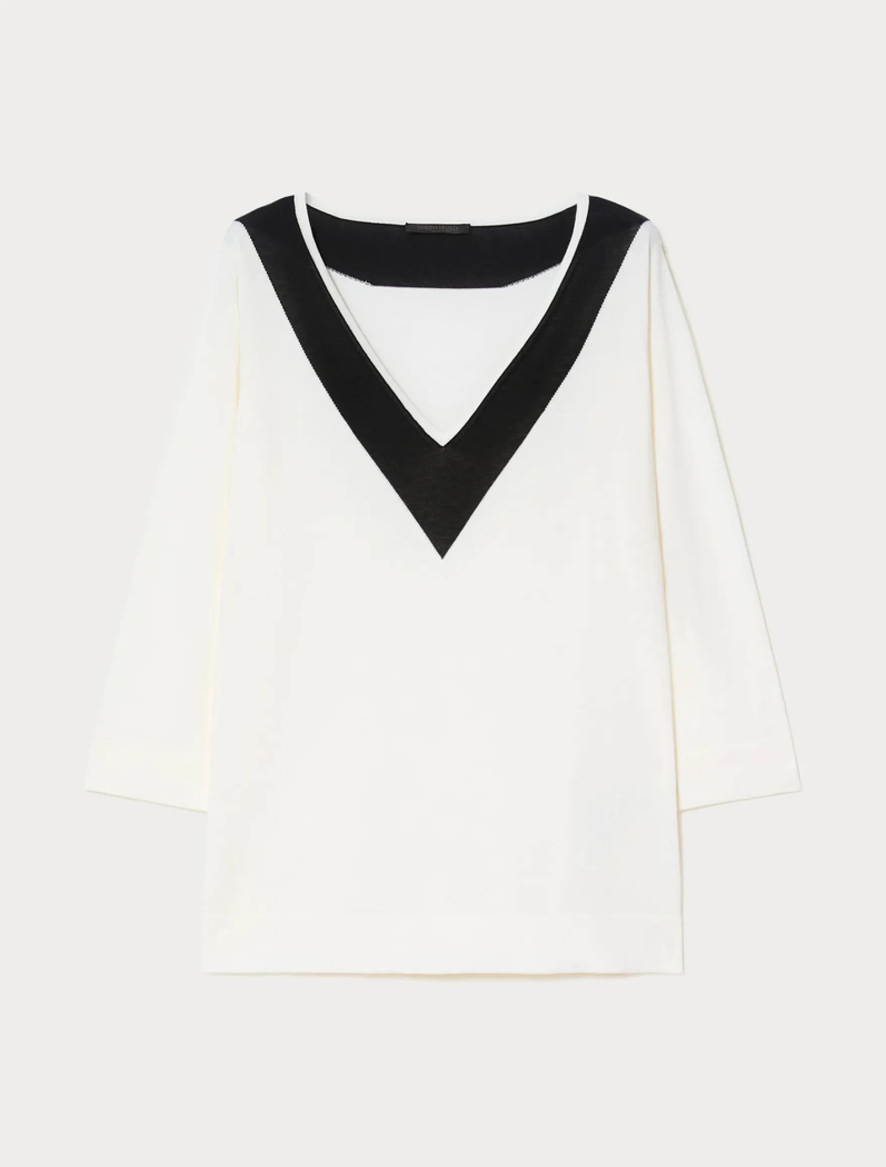 Maglia in cotone crêpe - BIANCO