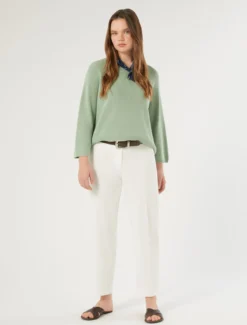 Maglia in cotone - VERDE SALVIA