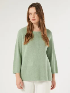 Maglia in cotone - VERDE SALVIA