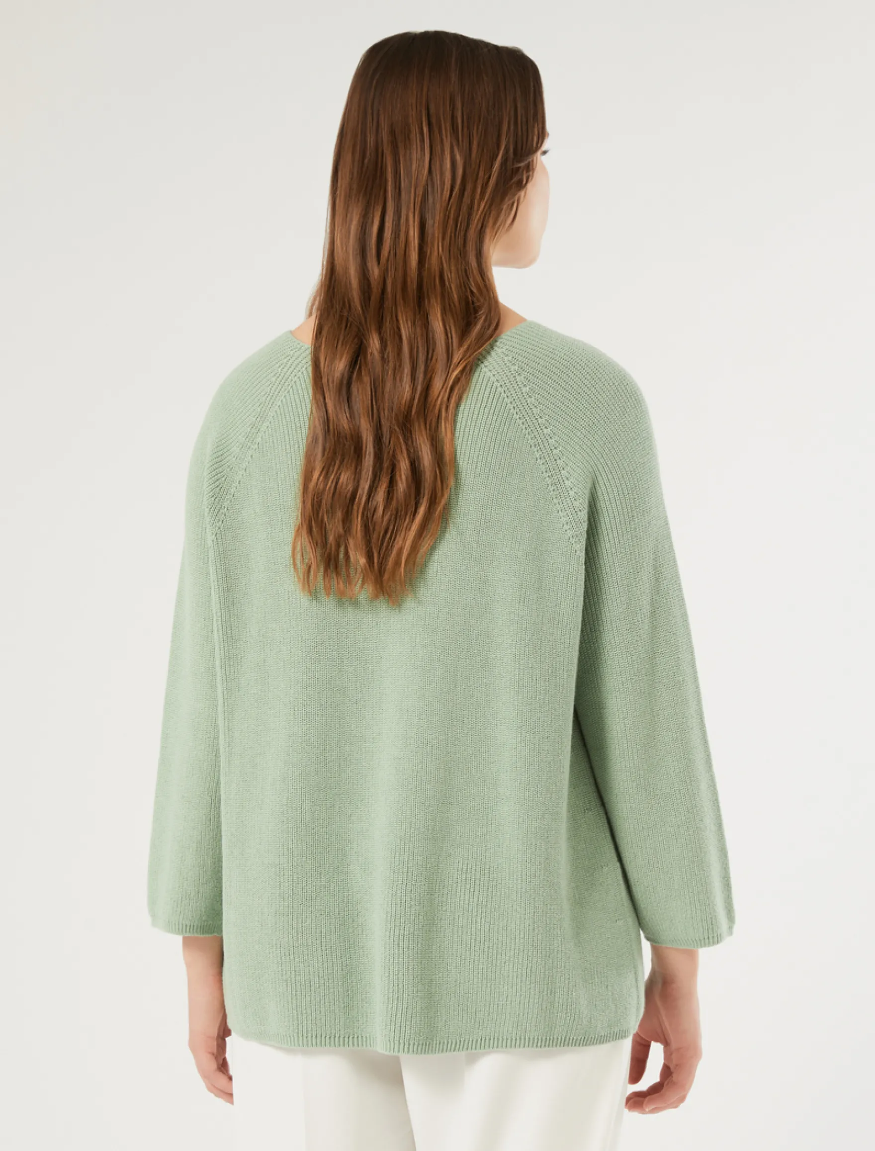 Maglia in cotone - VERDE SALVIA