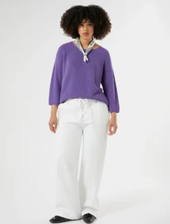 Maglia in cotone - VIOLA