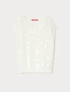 Maglia in filato di lino e viscosa - AVORIO