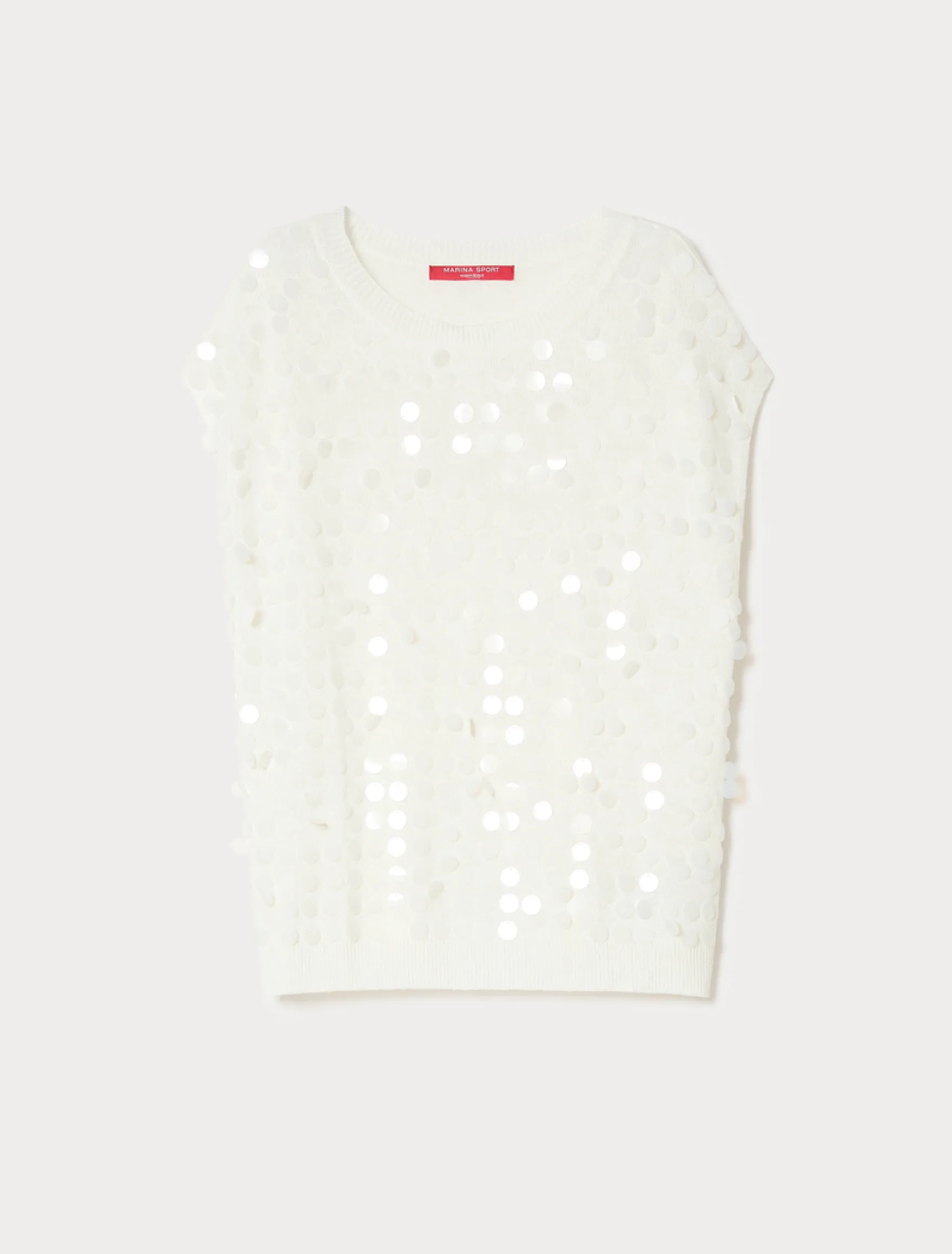 Maglia in filato di lino e viscosa - AVORIO