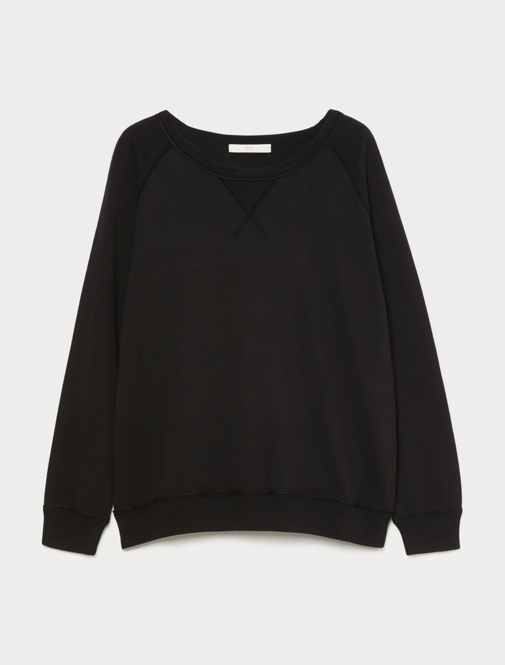 Maglia in filato di misto cotone - NERO