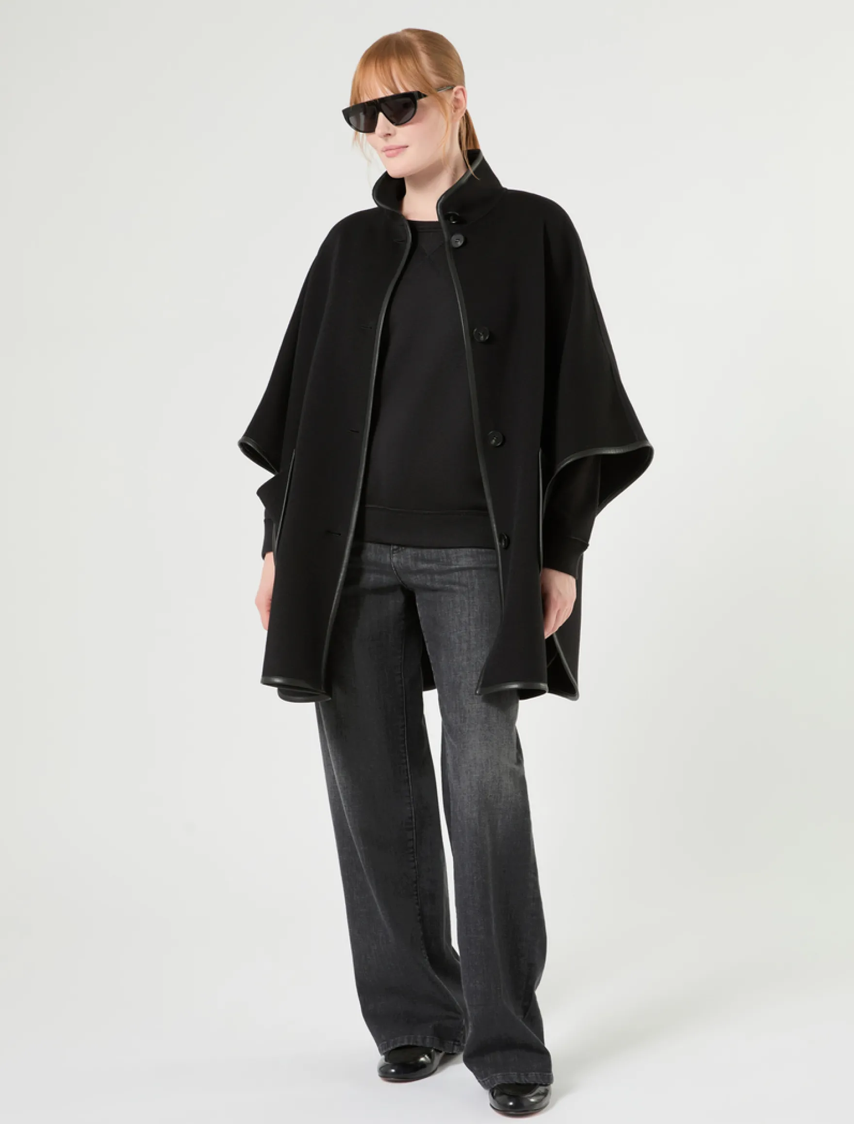 Maglia in filato di misto cotone - NERO