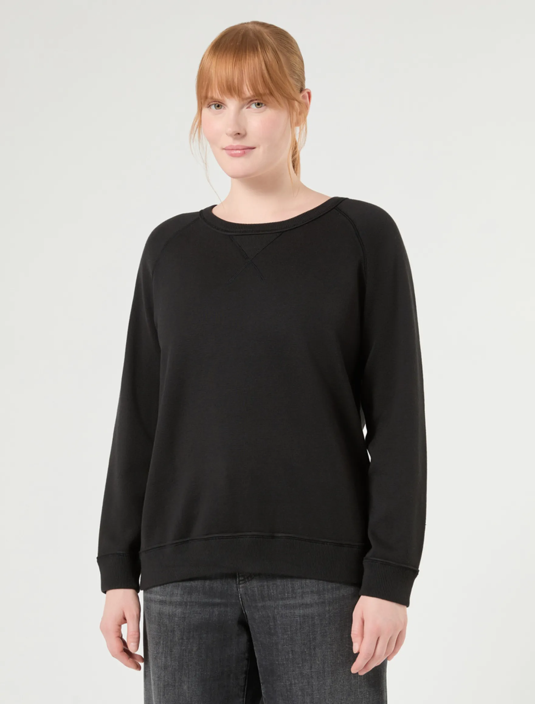Maglia in filato di misto cotone - NERO