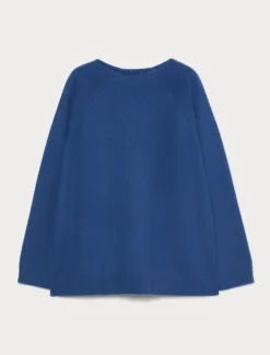 Maglia in lana e cachemire - BLU CINA