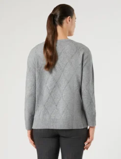 Maglia in lana e cachemire - GRIGIO MEDIO