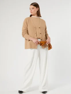 Maglia in misto cachemire - CAMMELLO