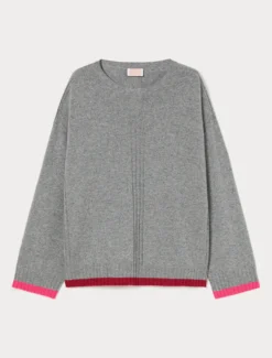 Maglia in misto cachemire - GRIGIO MEDIO