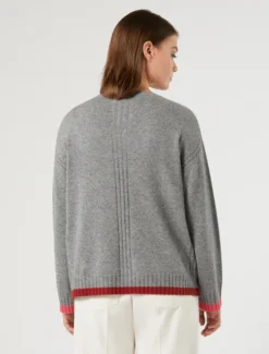 Maglia in misto cachemire - GRIGIO MEDIO