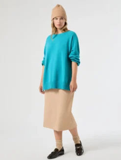 Maglia in misto cachemire - TURCHESE