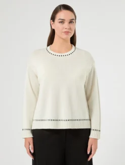 Maglia in misto lana - BIANCO