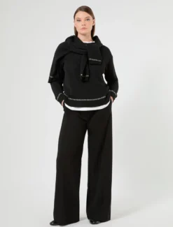 Maglia in misto lana - NERO