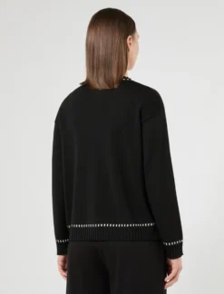 Maglia in misto lana - NERO