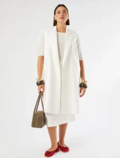 Maglia in misto lino - BIANCO OTTICO