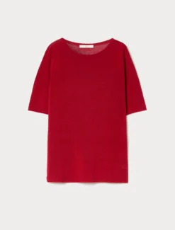 Maglia in misto lino - CILIEGIA