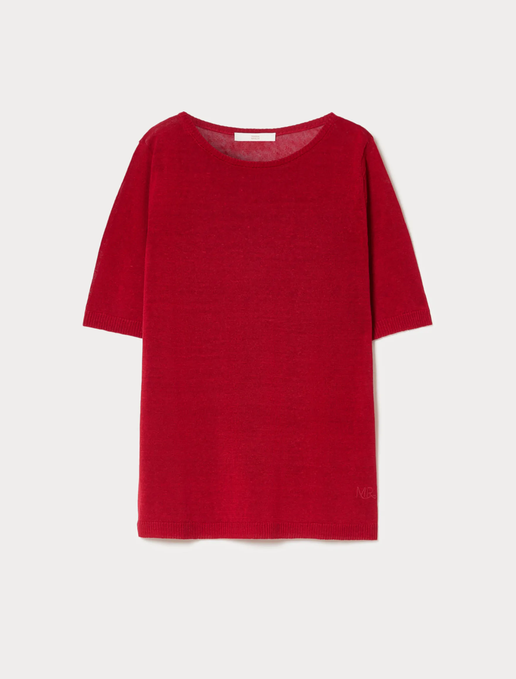Maglia in misto lino - CILIEGIA
